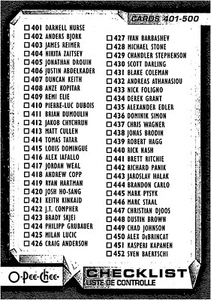 2018-19 O-Pee-Chee Silver #500 Checklist - Picture 1 of 2