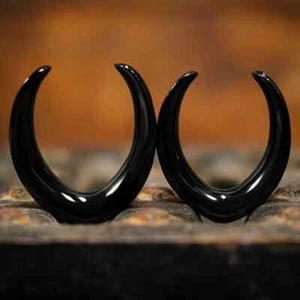 Túnel Ovalo Gotas Negro Ohrtunnel Plug Ohrplug Lágrima Oreja - Imagen 1 de 7