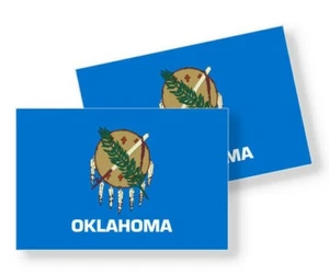 Oklahoma State Flag - Set of 4 Vinyl Stickers / Vinyl Decals Various Sizes - Picture 1 of 2