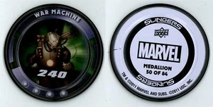 War Machine #50 of 84 Marvel Slingers 2011 Upper Deck Metal Medallion - Picture 1 of 1