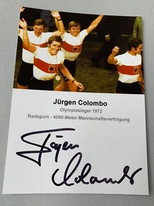 JÜRGEN COLOMBO Olympiasieger 1972 Radsport signed Foto 10x15 Autogramm - Picture 1 of 1