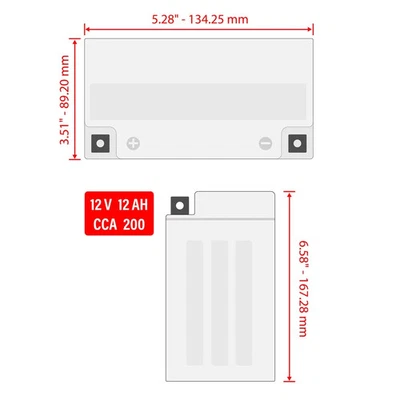 AGM Battery for Arctic Cat Z 440 Z440 1998 1999 2000 2001 2002 2003 04 05 2006 - Image 1 of 3