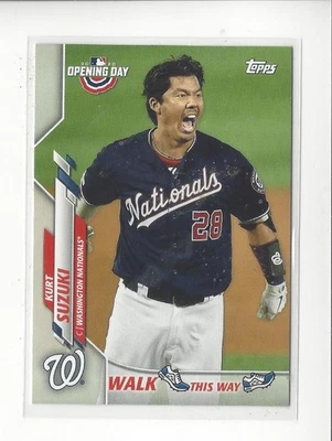 Topps Opening Day Walk This Way 2020 #WW19 Kurt Suzuki Nationals Foto 1 de 2