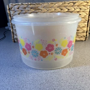 Tupperware runde Schüssel mit Blumenmuster #266K ohne Deckel - Bild 1 von 6
