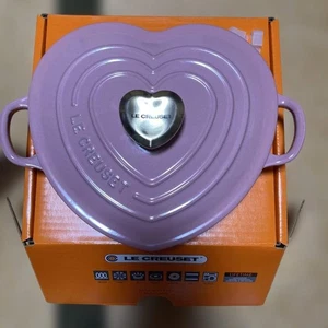 LE CREUSET Cocotte en Forma de Corazón Rosa 20cm 1L Esmalte Hierro Fundido Nuevo en Caja - Imagen 1 de 12