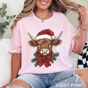 Cow Coquette Christmas Shirt, Merry Christmas Heifers Tee, Highland Cow, 203740 - Picture 1 of 24