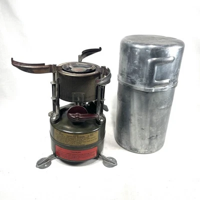 Vintage US Coleman Model M1950 Stove Dated 1966 w/ Storage Can & Wrench - Image 1 of 4