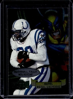 1997 Skybox Metal Universe Marshall Faulk Marvel #14 Colts - Image 1 of 2