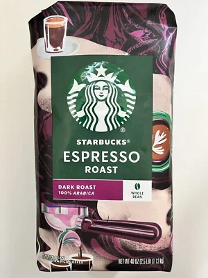 Café en grano entero Starbucks, tostado espresso oscuro 40 oz. Foto 1 de 4