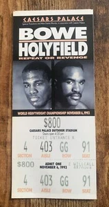 Riddick Bowe vs Evander Holyfield II 1993 RARE FULL UNUSED TICKET; FAN MAN FIGHT - Picture 1 of 1