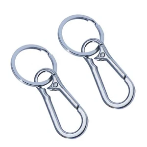 2 Pack Stainless Steel Pet Tag Quick Clips Dog Cat Collar Harness ID Tags - Picture 1 of 6
