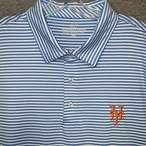 Vineyard Vines x New York Mets Hemd Herren Gr. 2XL XXL blau weiß gestreift Polo - Bild 1 von 10