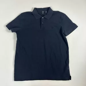 HUGO BOSS Men’s XL Regular Fit Polo Shirt Black Short Sleeve Firenze Logo Pima - Picture 1 of 8