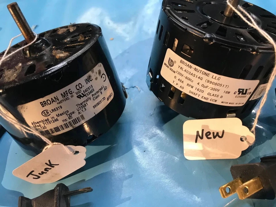 Broan Nutone Y4L403A514G (99080517) reemplaza Broan 71731246,48 amperios 1620 rpm CCW Foto 1 de 4