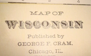 1911 Brightly Highlighted Double Page Map of Wisconsin 15" X 22" Near Mint - Picture 1 of 3