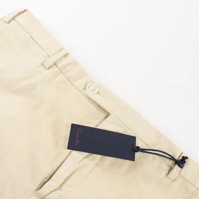 Pantalones/chinos informales Zanella nuevos con etiquetas talla 40 EE. UU. "Devon" algodón amarillo liso Foto 1 de 4