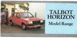 Talbot Horizon Series 2 1984-1985 UK Market Foldout Sales Brochure LE LS GL LD - Picture 1 of 2