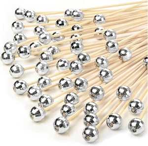 300 Pcs Disco Ball Picks Cocktail Picks Silver Disco Ball Decor Toothpicks fo... - Picture 1 of 7