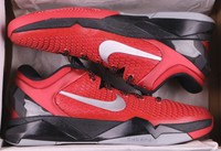 NIKE Zoom Kobe VII System TB sz 9.5 Gym Red Black Mamba Elite Textured 7