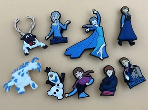 Shoe Charms for Crocs FROZEN Olaf Anna Elsa Sven Disney Lot Of 9 - Picture 1 of 1