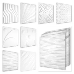 8 Platten Wandpaneele 3D Optik Deckenpaneele PVC Platten glatt große Auswahl - Bild 1 von 31