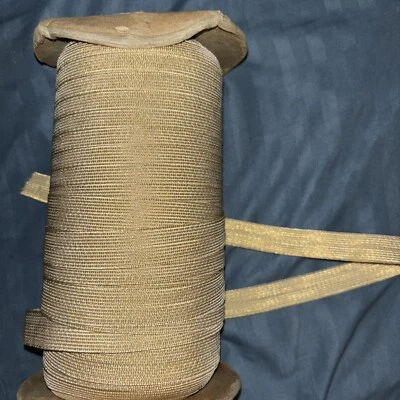 "Correa elástica metálica dorada encuadernación de costura de liga 5/8"" SPOOL NOS 150 yardas" Foto 1 de 4