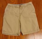 Tommy Hilfiger Mens Flat Front Casual Chino Beige Shorts Size 32