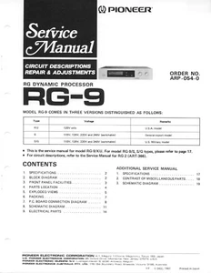 Service Manual-Anleitung für Pioneer RG-9 - Picture 1 of 1