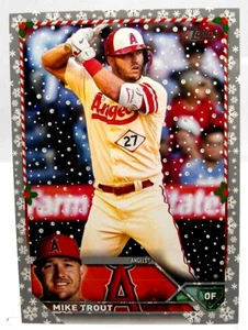 *LIQUIDATION* 2023 TOPPS BASEBALL HOLIDAY MIKE TROUT SNOW METALLIC # H27 - Picture 1 of 2