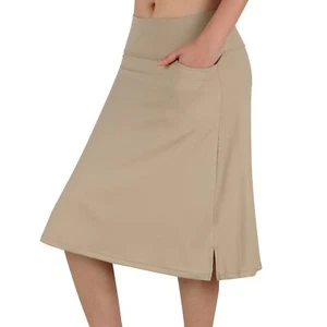 Women's Skorts Knee Length Modest Long Athletic Sports Casual Skirt with High... - Picture 1 of 6