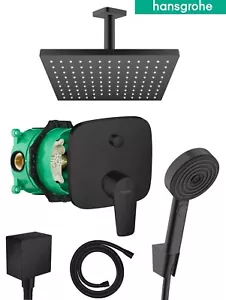 Hansgrohe rubinetto doccia a incasso Talis nero doccia a pioggia sistema doccia black - Foto 1 di 16