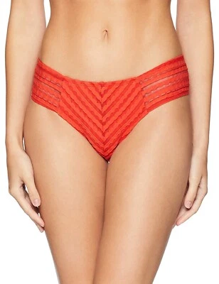 Parte inferior de bikini hipster con lengüeta lateral Carly para mujer Robin Piccone 145306 pimento talla M Foto 1 de 2