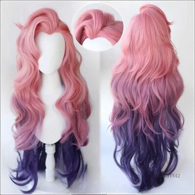 League of Legends Serafina Rosa Púrpura Gradiente Peluca Larga Peluca Juegos con disfraces Foto 1 de 3