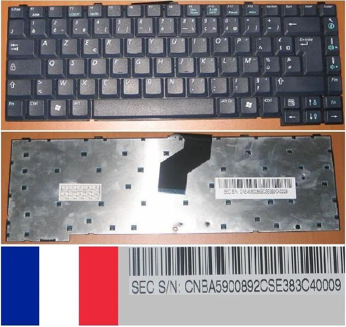 Azerty Clavier Français SAMSUNG V20 V25 BA59-00892C CNBA5900892C CNBA5900892 - Image 1 of 1