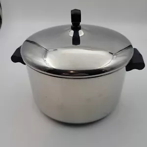 Suppentopf Farberware 4 Quart mit Deckel Aluminium plattiert Edelstahl USA Vintage - Bild 1 von 9