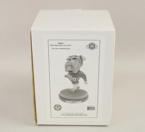 VTG 2000 Mississippi State Bulldogs MSU Bully State Figure w/Base NIB MIB 9" L.E Cover