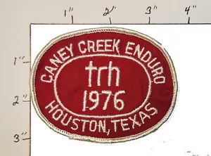 1976 Motorcycle Embroidered Patch Caney Creek Enduro trh Houston TX VIntage - Picture 1 of 1