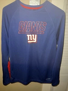 NEW YORK GIANTS Shirt MAJESTIC COOLBASE SMALL. NFL Long Sleeve REFLECTIVE - Picture 1 of 5