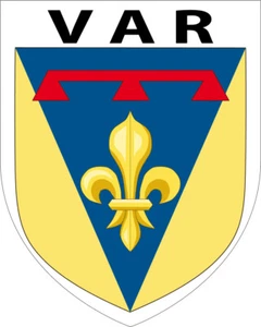 2x écussons VAR  Autocollant 4x5cm département 83 Sticker blason - Imagen 1 de 4