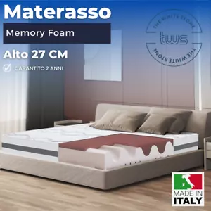 Materasso Memory Foam 27 cm | Ergonomico, Anallergico, Traspirante, Ortopedico - Imagen 1 de 3