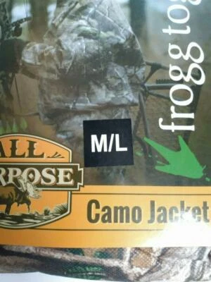 Frogg Toggs Turkey Hunting Camo Jacket RealTree Waterproof Wind Resistant M/L - Image 1 of 4