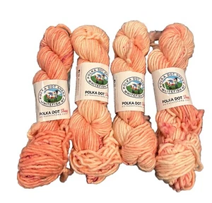 Polka Dot Sheep Yarn Big Mountain Super Bulky Merino Wool Lot Of 4 Skeins Bliss - Picture 1 of 11