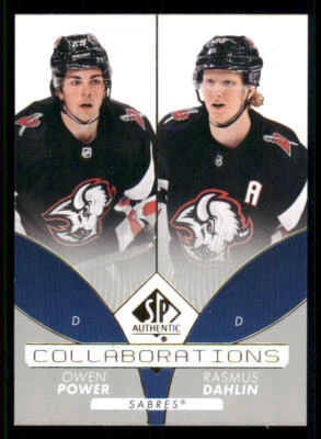 2022-23 SP Authentic Collaborations #C11 Owen Power/Rasmus Dahlin - Image 1 of 2