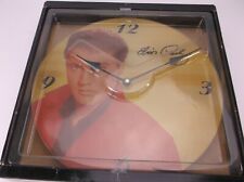 ELVIS PRESLEY GLASS CLOCK COLOR PICTURE SIGNATURE WALL MOUNTED NEW OPEN BOX