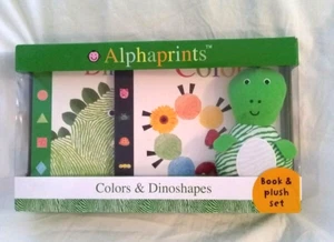 Alphaprints Book & Plush Set Colors and Shapes Colors and Dinoshapes Dinosaurs - Imagen 1 de 2