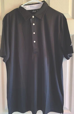 Sligo Golf Polo Shirt Mens Large Black Short Sleeve Stretchy Great Condition - Image 1 of 4