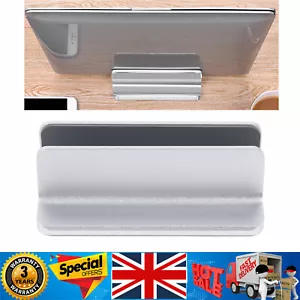 Aluminum Vertical Laptop Stand for Macbook Air Pro Desktop Holder Bracket Silver - Picture 1 of 9