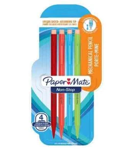 Paper Mate Non-Stop Mechanical Pencil | 0.7Mm | HB #2 | Assorted Neon Barrel Co - Picture 1 of 7