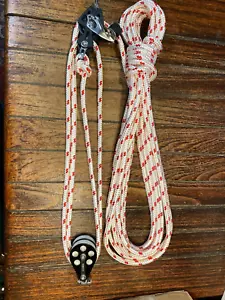 NEW LEWMAR 50MM SYNCHRO 4:1 BLOCK/TACKLE, MAINSHEET, VANG W/40' NEW LINE - Picture 1 of 14