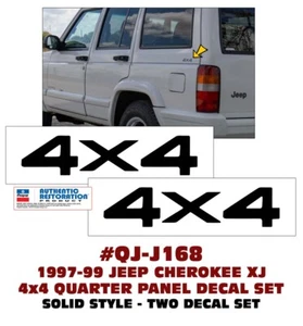 QJ-J168 1997 1998 1999 JEEP CHEROKEE XJ - JUEGO DE CALCOMANÍAS 4x4 cuartos - estilo sólido - Imagen 1 de 1